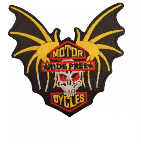 Aufnäher Patch Totenkopf Kutte Motor Ride Free Neu NR.1